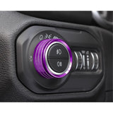 x xotic tech Air Conditioner Volume Radio Knob Cover Headlight Switch Knob Trim Ring Compatible with Jeep Wrangler JL JLU Unlimited 2018-2024 & Gladiator JT 2020-2024, Regular Aluminum Alloy 4Pcs