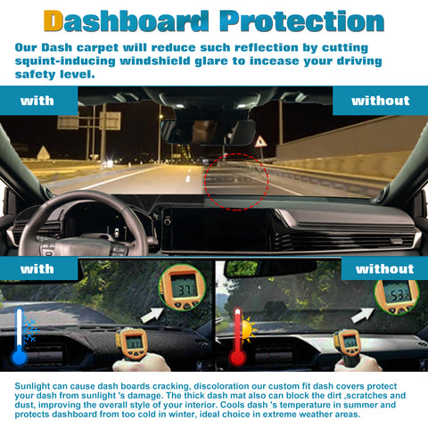 Dashboard Cover Pad Anti-Dirt Sunshield Protect Dash Mat For Toyota Camry 2025