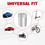 Xotic Tech 4pcs Tire Valve Stem Cover Caps Anodized Aluminum Alloy, Corrosion Resistant Leak-Proof Wheel Valve Cap Set Exterior Accessories, Universal for Cars Trucks Motorcycles SUVs and Bikes