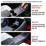 x xotic tech Center Console Wrap Kit, ABS Console Protector Cover Interior Decoration Wrap Compatible with Tesla Model 3 2021-2023 & Model Y 2021-up Accessories