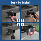 x xotic tech 2 Inch Universal American Flag Tow Hitch Covers, Trailer Hitch Cover Tube Plug Insert, Car Exterior Accessories, Receiver Tube Hitch Plug