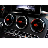 x xotic tech 5PCS Sports Aluminum Air Conditioner Vent/Opening Knob Decoration Covers Compatible with Mercedes W205 C-Class C180 C250 C300 C350 C400 C63 AMG 2015-2021, GLC Class 2016-2022