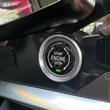 x xotic tech Real Carbon Fiber Push Start Button Trim, Engine Start Stop Button Ignition Button Cover Compatible with Cadillac XT4 2019+ XT6 CT5 2020+ or Corvette C8 2020 2021 2022 2023 2024 2025