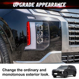 Glossy Red Front Fog Light Air Inlet Cover Trim For Hyundai Palisade 2023-2025