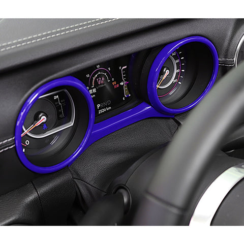 x xotic tech Dashboard Cluster Panel Gauges Cover Trim Ring Compatible with Jeep Wrangler JL JLU 2018-2023 & Gladiator JT 2020-2023 Interior Accessories(3Pcs)