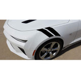 Blue Roll Front Hood Hash Mark Fender Racing Rally Stripes Sticker Vinyl Decal