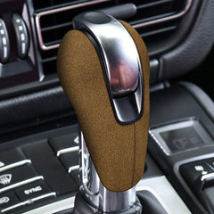 Gear Shift Lever Knob Alcantara Leather Cover Shell For Porsche Macan Panamera