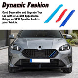 Tri-Colored Front Kidney Grille Strips Clip Cover For BMW 1 2 Series F70 F74