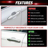 4pcs Chrome Side Door Handle Overlay Cover Trim For Toyota Camry Corolla Avalon
