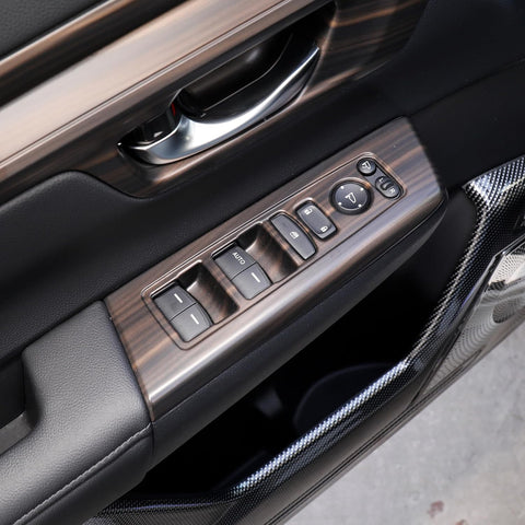 Wood/ Carbon Look Window Control Panel Cover Switch Trim For Honda CRV 2023-2027