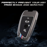 Gun Color Full Seal Keyless Entry Key Fob Cover For BMW 2 3 5 6 7 Series X1 X2 X3 X5 X6