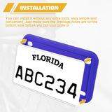x xotic tech Motorcycle Silicone License Plate Frames, Motorbike License Plate Holder, Rust Proof, Rattle Proof, Weather Proof