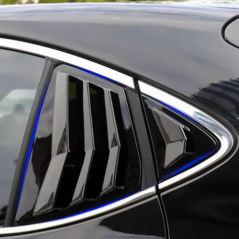 Side Window Louver Blinds Sun Shades Trim For Toyota Camry 2025-2026 Gloss Black