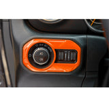 x xotic tech Headlight Switch Button Cover Trim Compatible with Jeep Wrangler JL JLU 2018-up & Gladiator JT 2020-up Interior Accessories(Red)