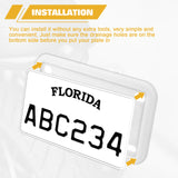 x xotic tech Motorcycle Silicone License Plate Frames, Motorbike License Plate Holder, Rust Proof, Rattle Proof, Weather Proof