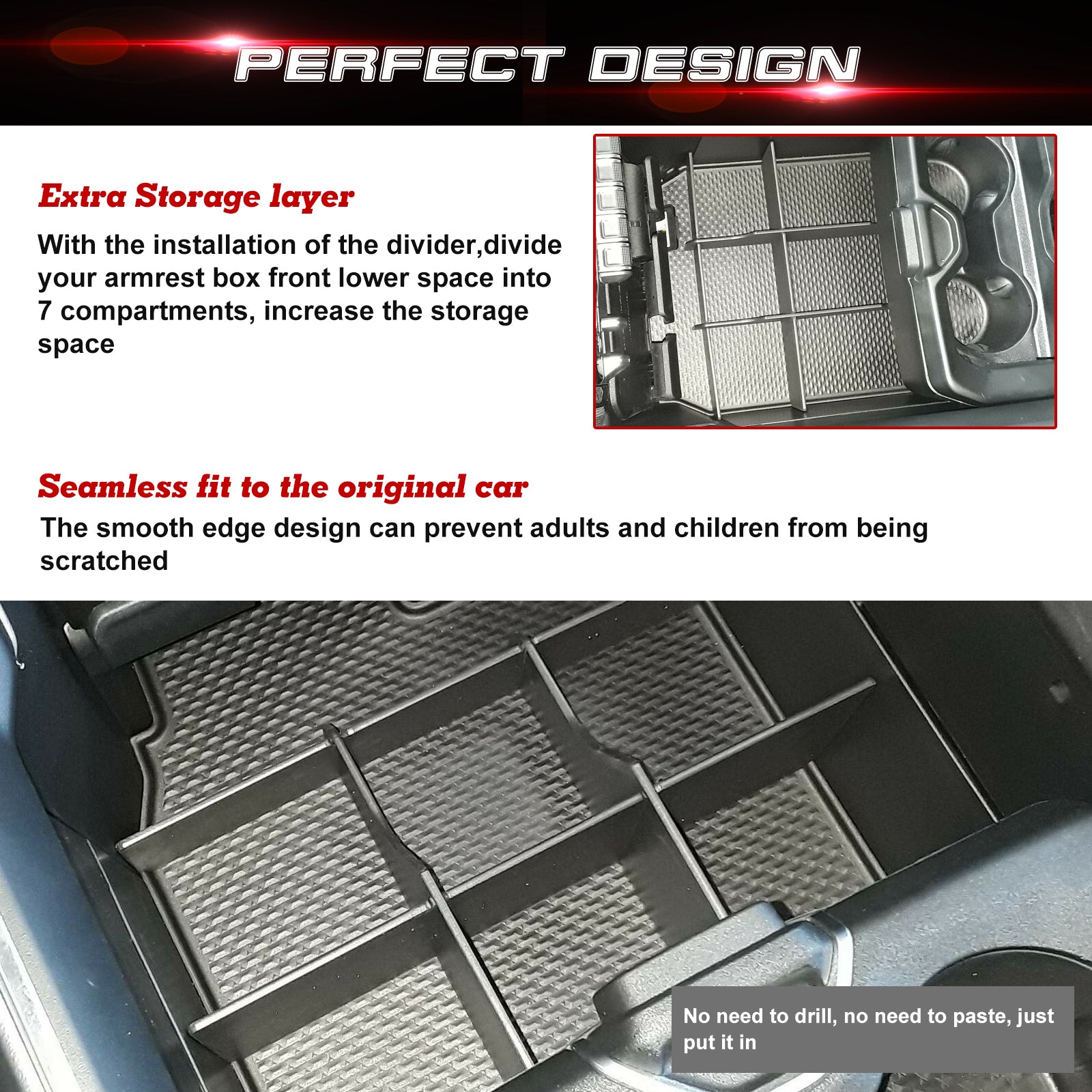 Left & Right Center Console Extension Panels For Dodge Ram 1500/2500/3500 - New, Direct Fit