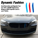 x xotic tech M-Colored Stripe Grille Insert Trims Compatible with BMW 7 Series F01/F02 2013 2014 2015 730i 740i 750i 760i 730Li 740Li 750Li 760Li Kidney Grill (9-Beams Standard Grille)