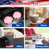 2.75 Inches USA Flag Style Anti Slip Drink Cup Holder Insert Mat Universal Fit