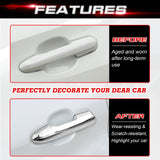 4PCS Exterior Door Handle Cover Trim For Toyota Highlander 2020-up, Carbon Fiber Pattern