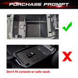 Interior Auto Center Console Armrest Box Secondary Storage Coin Holder Tray Organizer w/Black Anti-Dust Mats + Glove Box Divider, Compatible with Toyota 4Runner 2010-2023