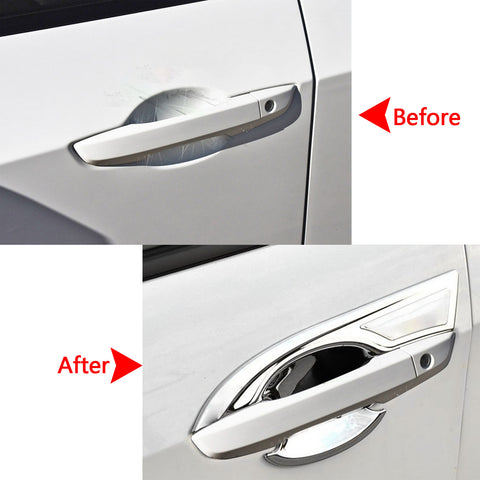 Chrome Side Mirror Stripes Door Panel Molding Cover Trim For Honda Civic 16-2021
