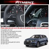Gun Metal Gray Aluminum Paddle Shifter Extension For Audi A3 A4 A5 A6 A7 Q3 Q5