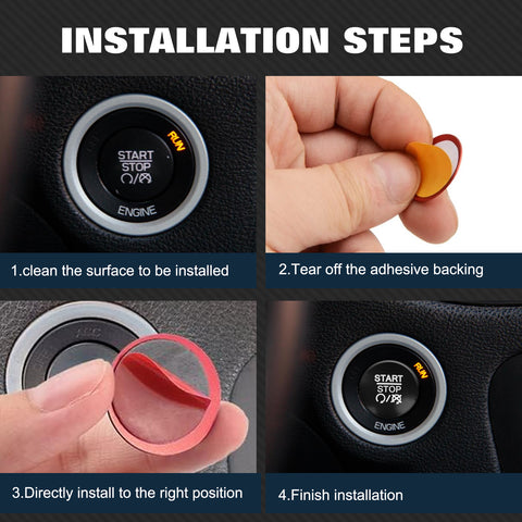 Alloy Engine Start Stop Push Button Cover For Dodge Charger Challenger 2010-2022