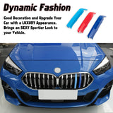 Tri-Colored Front Kidney Grille Strips Clip Cover For BMW 2 Series F44 2021-2024