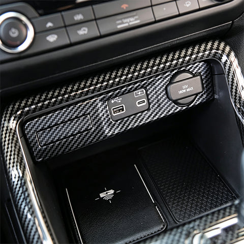 Wood/Carbon Look Console USB Port Charger Switch Panel Cover For Honda CRV 2023+