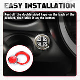 x xotic tech Red/Blue UK Union Jack Car Engine Push Start Stop Button Cap Cover Decoration Compatible with Mini Cooper 2nd Gen R55 R56 R57 R58 R59 R60 R61 Accessories