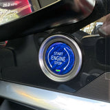 x xotic tech Real Carbon Fiber Push Start Button Trim, Engine Start Stop Button Ignition Button Cover Compatible with Cadillac XT4 2019+ XT6 CT5 2020+ or Corvette C8 2020 2021 2022 2023 2024 2025