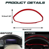 Red Steering Wheel Dashboard Instrument Frame Cover Decor For Honda Civic 22-up