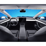Set Gloss White Dashboard + Door Panel Trim For Tesla Model 3 2021-2023 & Model Y 2020-up
