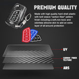 Carbon Fiber Remote Key Fob Shell Case Holder For Toyota RAV4 Corolla w/Keychain
