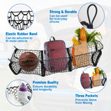 Heavy Duty Black Mesh 3 Pocket Trunk Cargo Organizer Bin Storage Net Holder