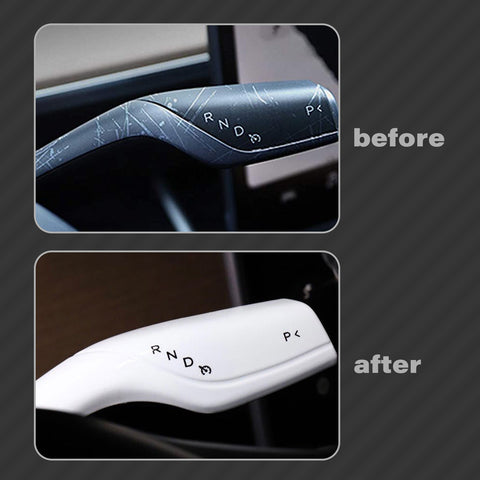 White Steering Wheel Paddle Shifter Door Panel Trim For Tesla Model 3 2021-2023 & Model Y 2020-up