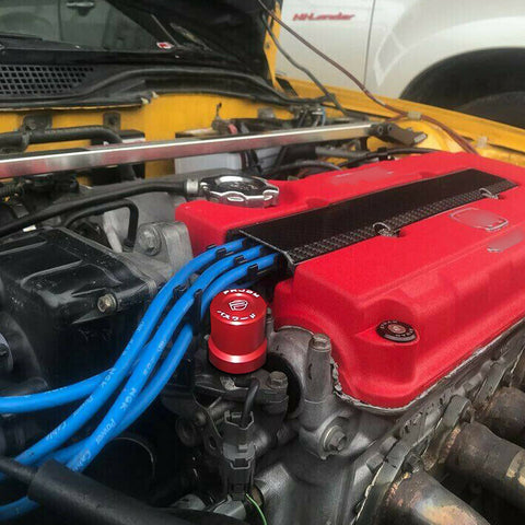 JDM Style Hood Vent Spacer Risers VTEC Solenoid Valve Cover Cap For Honda Acura