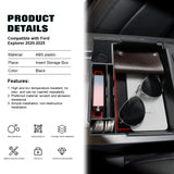Center Console Armrest Organizer Storage Insert Tray For Ford Explorer 2020-2025