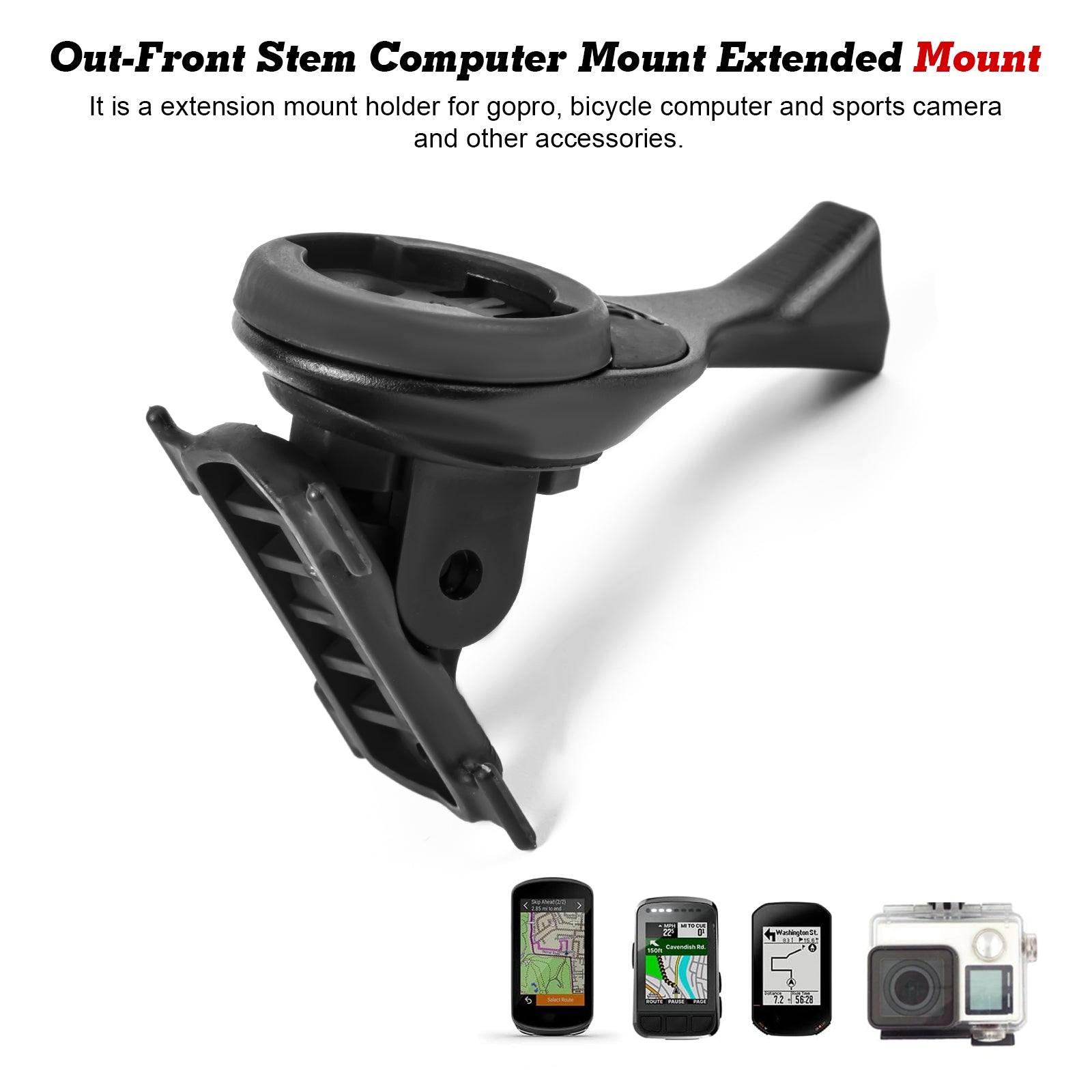 Supporto Manubrio Bici In Alluminio Per Garmin, Bryton, Cateye, IGS | Attacco Out Anteriore