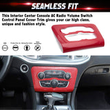 Carbon Look Air Conditioner Switch Panel Cover Trim for Dodge Charger 2015-25