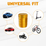 Xotic Tech 4pcs Tire Valve Stem Cover Caps Anodized Aluminum Alloy, Corrosion Resistant Leak-Proof Wheel Valve Cap Set Exterior Accessories, Universal for Cars Trucks Motorcycles SUVs and Bikes
