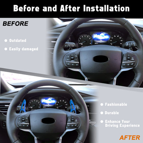 Paddle Shifter Extension Decoration Cover Accessories For Ford Explorer 2020-up
