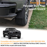 x xotic tech Mud Flaps Splash Guard Compatible with Chevrolet Colorado Z71/WT/LT 2023 2024 2025 2026 Front & Rear Mudguards Fender Flare Dirt Slush Trap Protector Set Pickup Truck Accessories(4PCS)