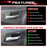 Carbon Look Door Handle Bowl Trim For Charger 2011-23 Chrysler 300 2015-2023