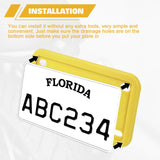 x xotic tech Motorcycle Silicone License Plate Frames, Motorbike License Plate Holder, Rust Proof, Rattle Proof, Weather Proof