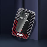 x xotic tech Glossy Black/Red Carbon Fiber Texture Hard Key Fob Cover Case Compatible with Chevrolet Silverado 1500 2500HD 3500HD Colorado Suburban Tahoe or GMC Yukon Canyon Sierra 1500 2500 3500