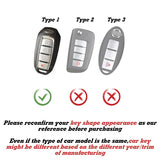 Xotic Tech Soft Blue TPU Full Seal Transparent Button Smart Key Fob Shell Protector Compatible with Infiniti Q50 Q60 QX50 QX55 QX60 2020-2023
