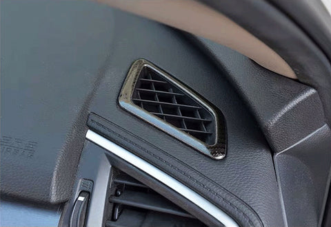 Carbon Fiber Black Steering Wheel Dashboard AC Vent Cover Trim For Civic 16-2021
