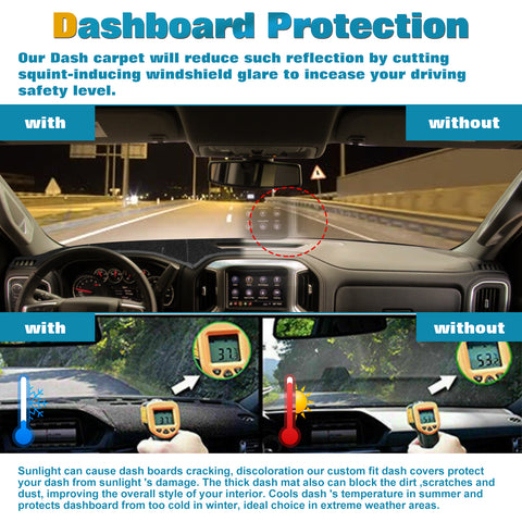 Dashboard Cover Pad Sunshield Protect Mat For Chevy Silverado 1500 2500HD 3500HD