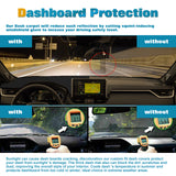Center Console Dashboard Mat Pre-Cut Non-Slip Sunshield Sun Glare Protector Dash Carpet Pad Black Cover Compatible with Toyota RAV4 2019-2024